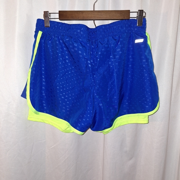 Danskin Blue and Yellow Athletic Performance Shorts - Picture 3 of 4